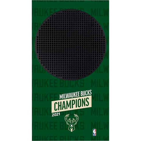 NBA Milwaukee Bucks 2021 Champions Xbox Series S Console Skin